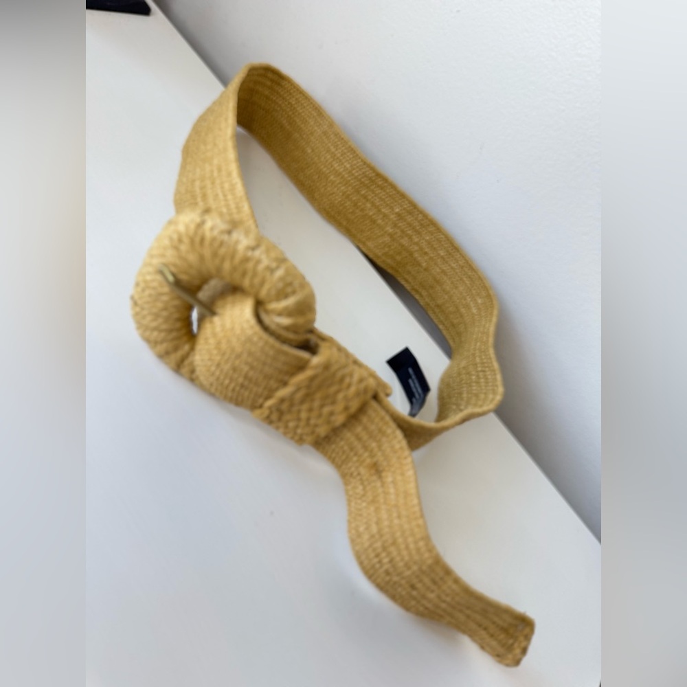 Anthropologie Raffia Woven Statement Buckle Belt Size S excellent condition - Picture 13 of 13